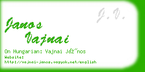 janos vajnai business card